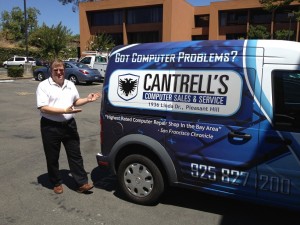 Small Business Services Cantrell's Computer Sales & Service vehicle for on-site service, pick-up and deliveries.