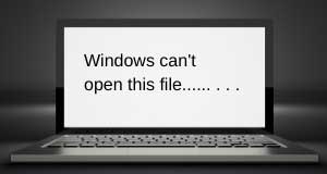 One common symptom is a warning by your operating system that it can’t open the file